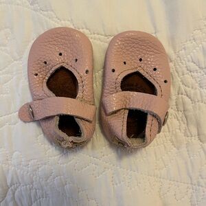 Pink Leather Kids Shoes